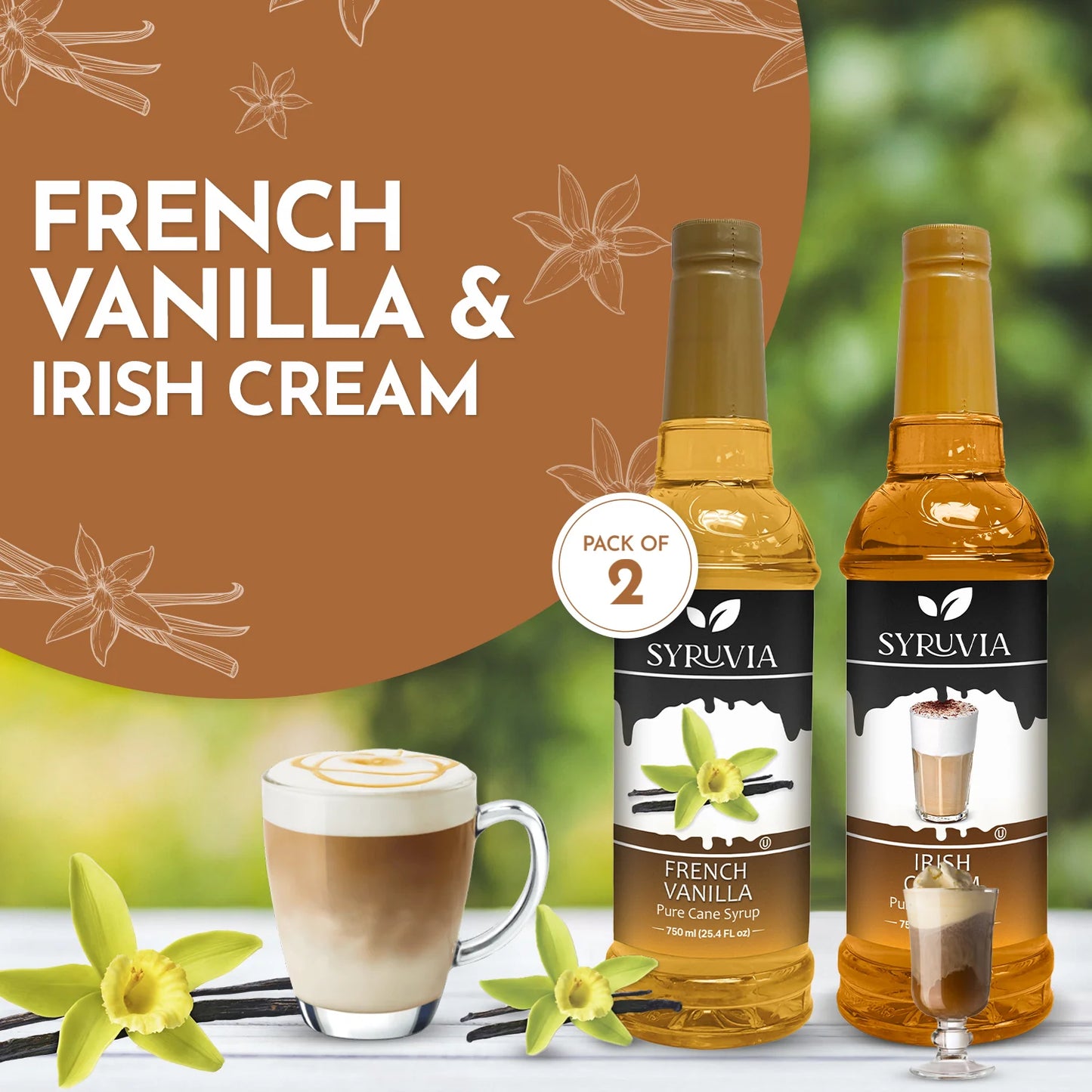 French Vanilla Irish Cream Coffee Syrup