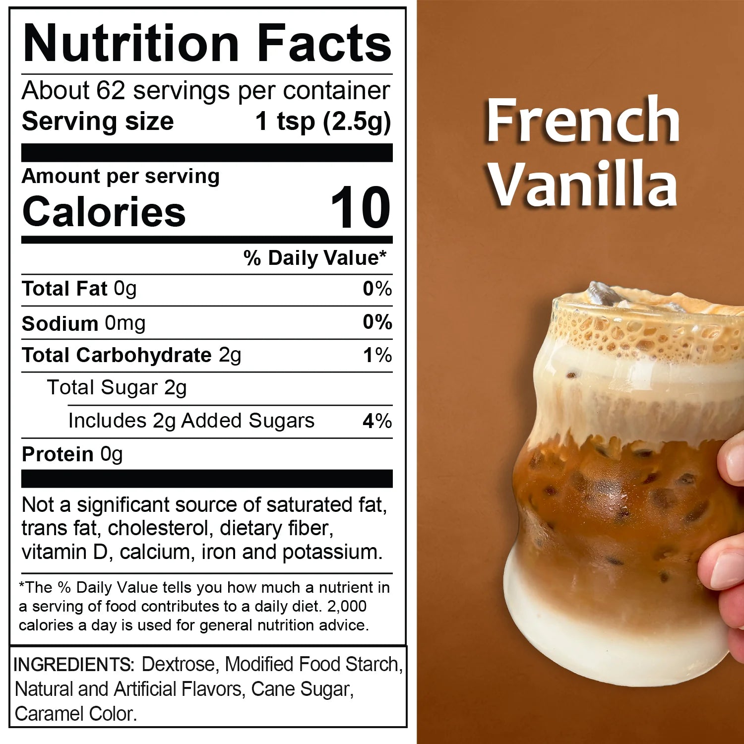 French Vanilla Topping Nutrition Fact 