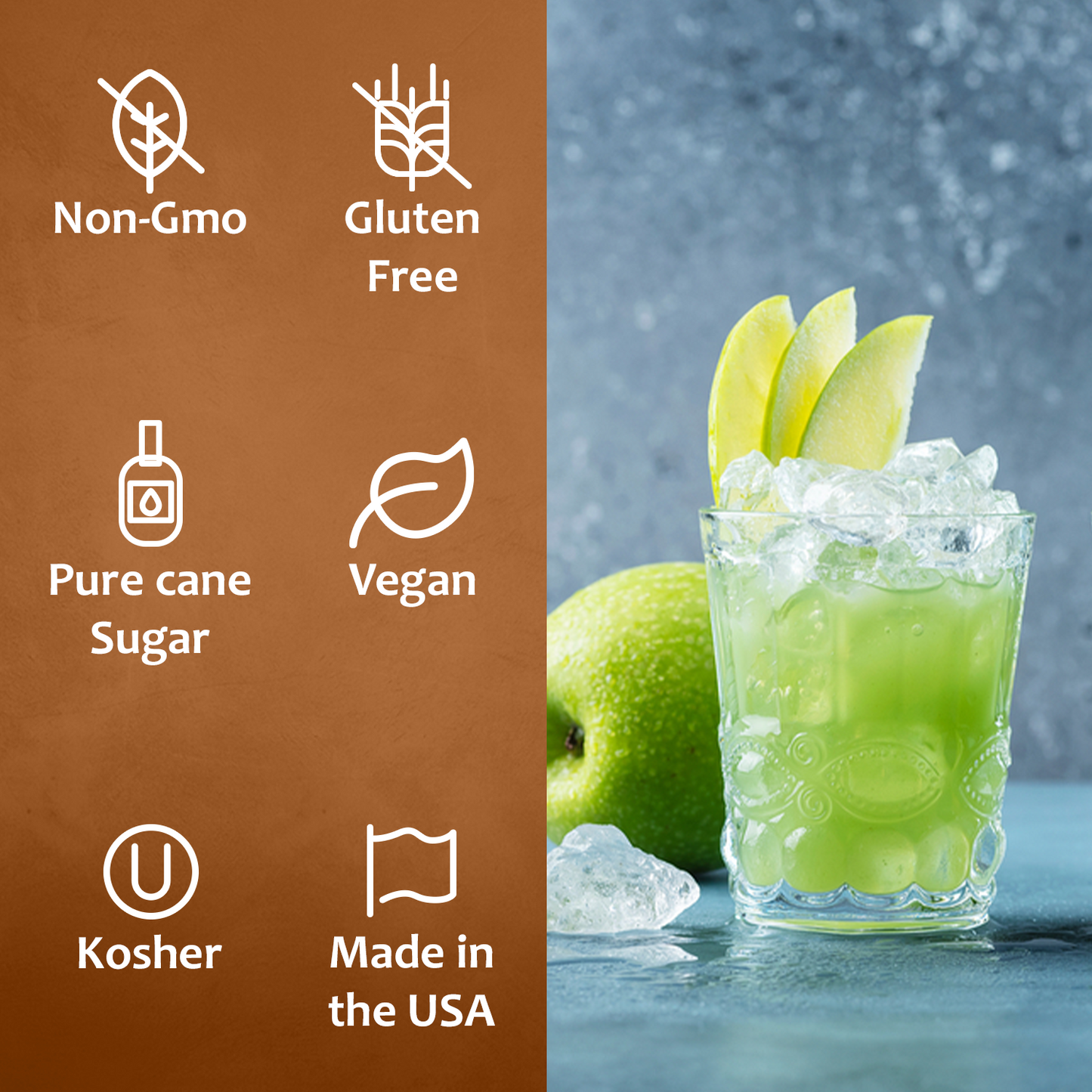 Green Apple Syrup Beverages 
