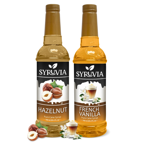 Variety Pack, Hazelnut, and French Vanilla Syrup