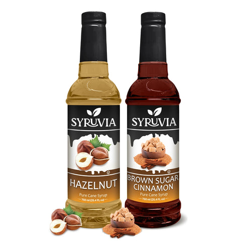 Variety Pack, Hazelnut, and Brown Sugar Cinnamon Syrup