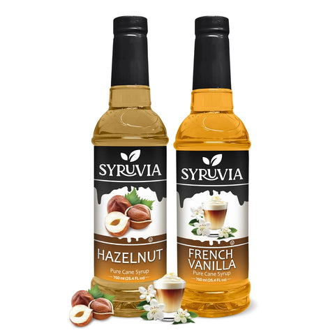Variety Pack, Hazelnut, and French Vanilla Syrup