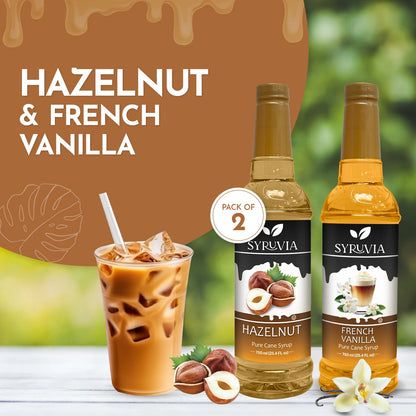 Hazelnut french vanilla syrup for coffee