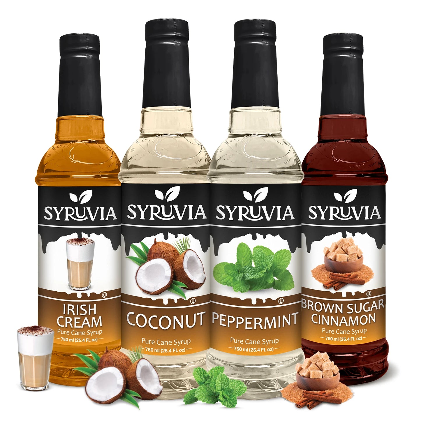 Variety Pack, Irish Cream, Brown Sugar Cinnamon, Coconut, and Peppermint Syrup