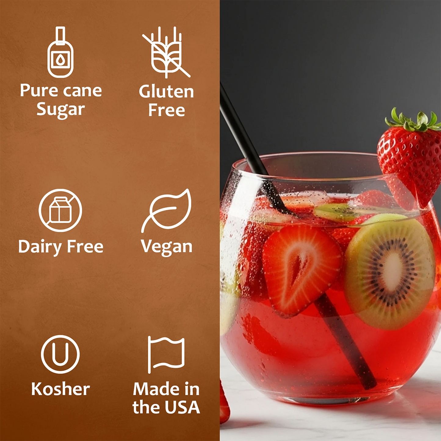 Kiwi Strawberry Syrup Dairy Free