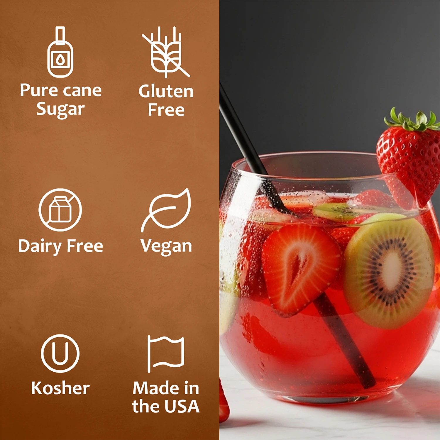 Kiwi Strawberry Syrup Dairy Free