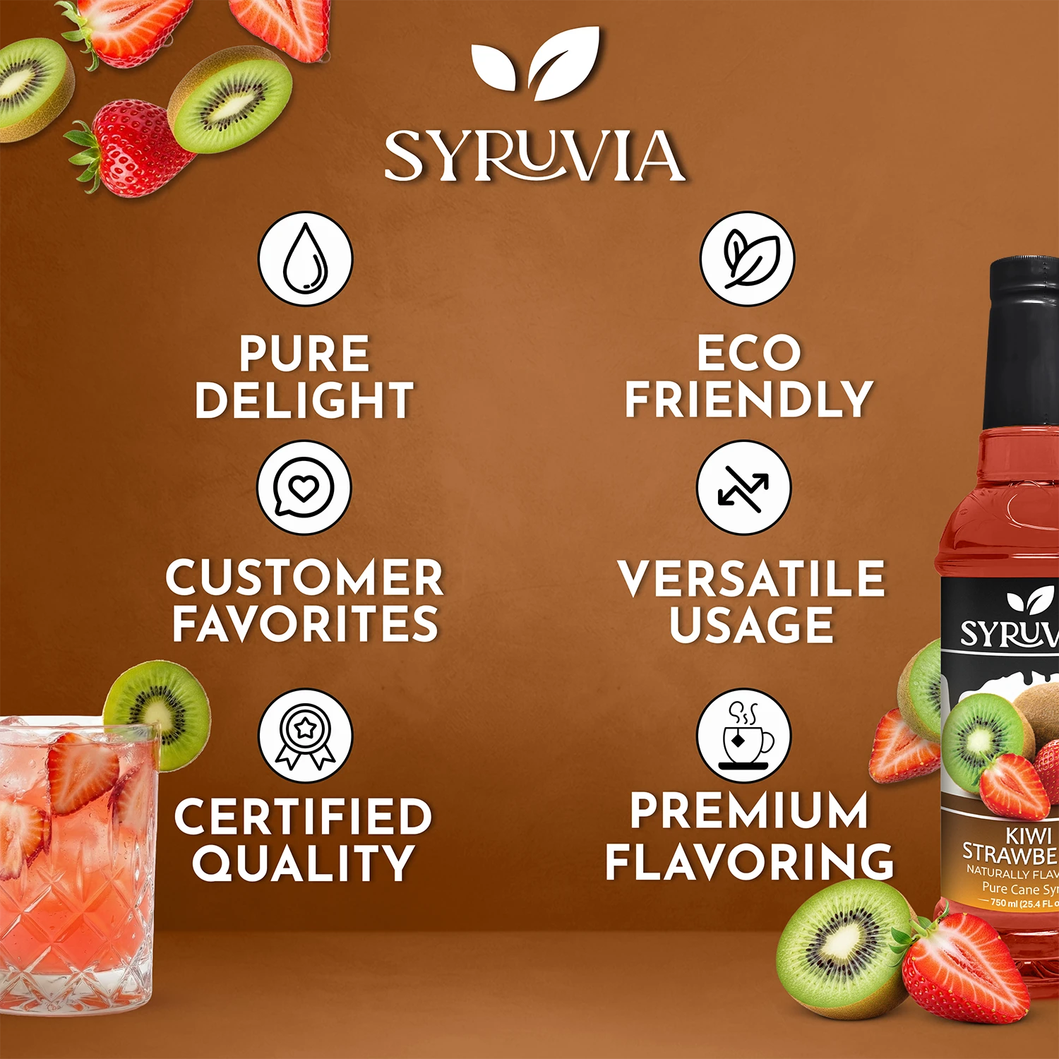 Kiwi Strawberry Syrup Premium Flavoring