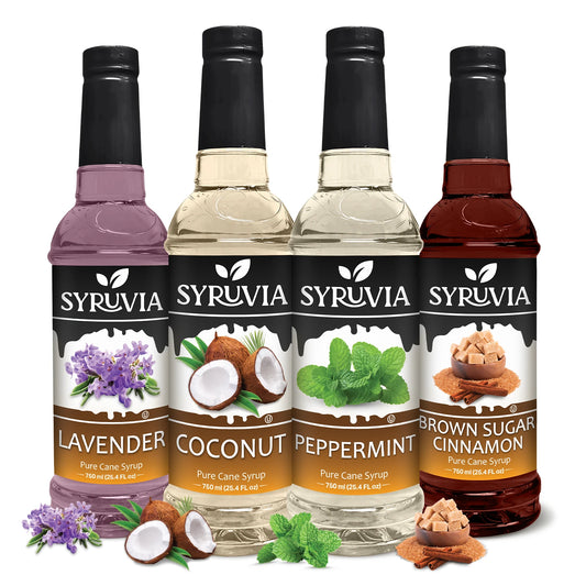 Variety Pack, Lavender, Coconut, Peppermint, and Brown Sugar Cinnamon Syrup