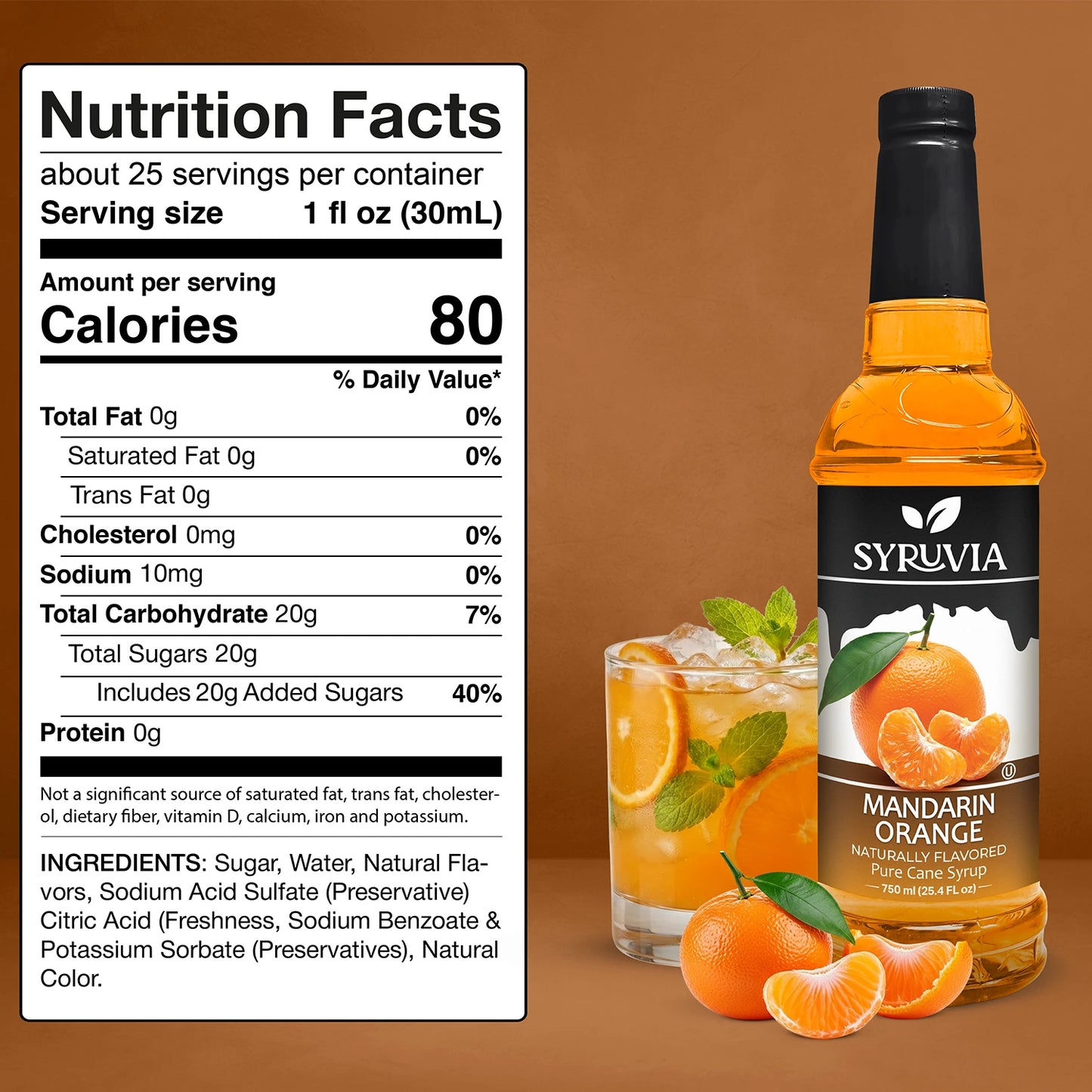 Mandarin Orange Syrup Nutrition Facts