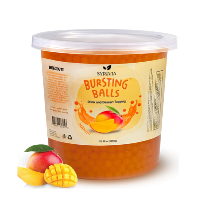 Mango bursting Balls dessert topping 