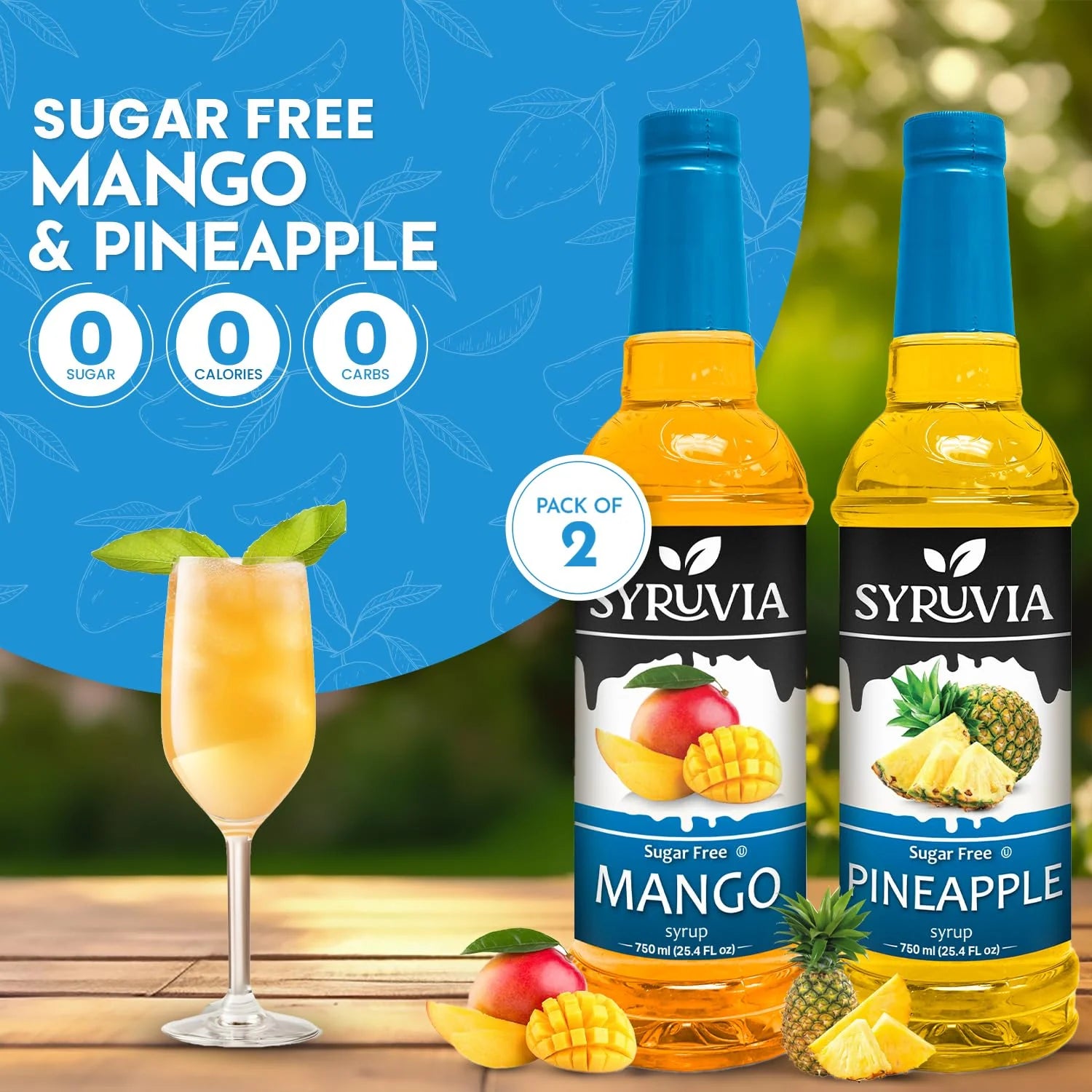 Mango pineapple syrup sugar free