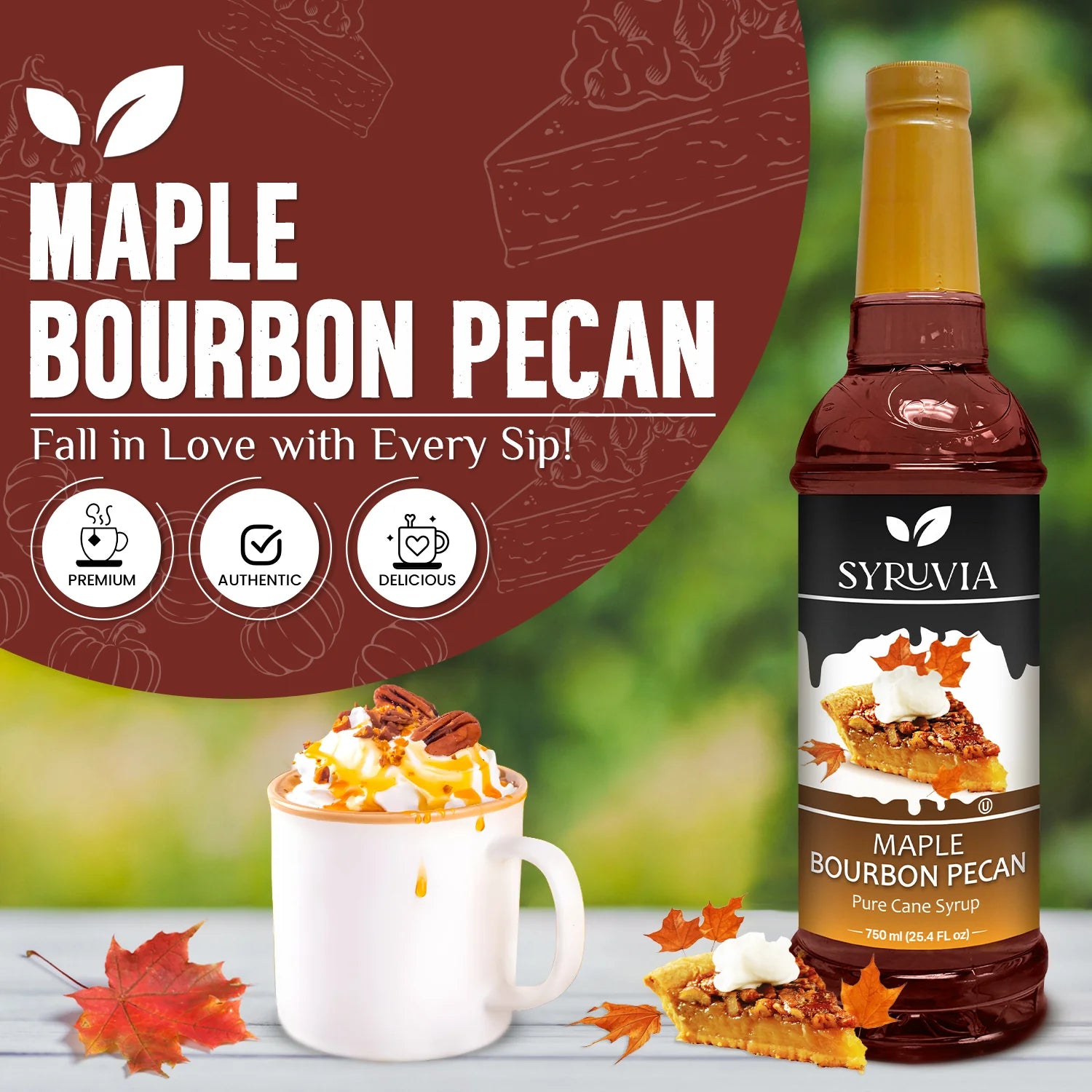 Maple Bourbon Pecan Coffee Syrup