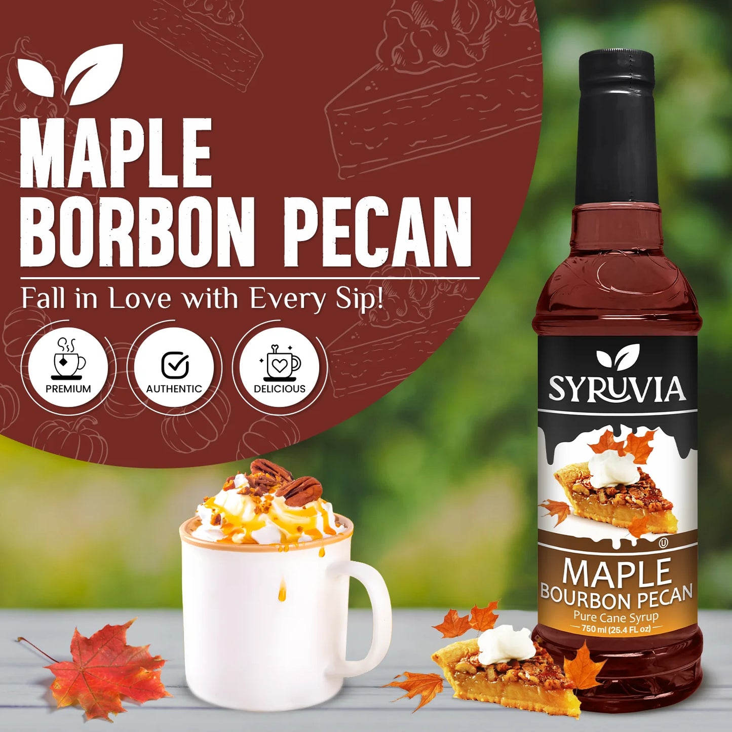 Maple Bourbon Pecan Syrup