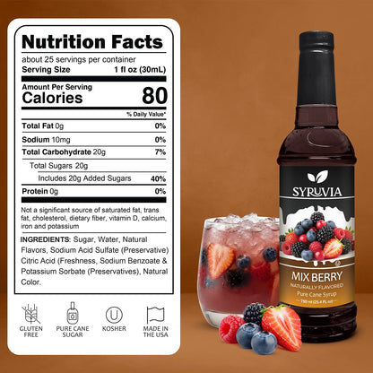 Mix Berry Syrup Nutrition Facts