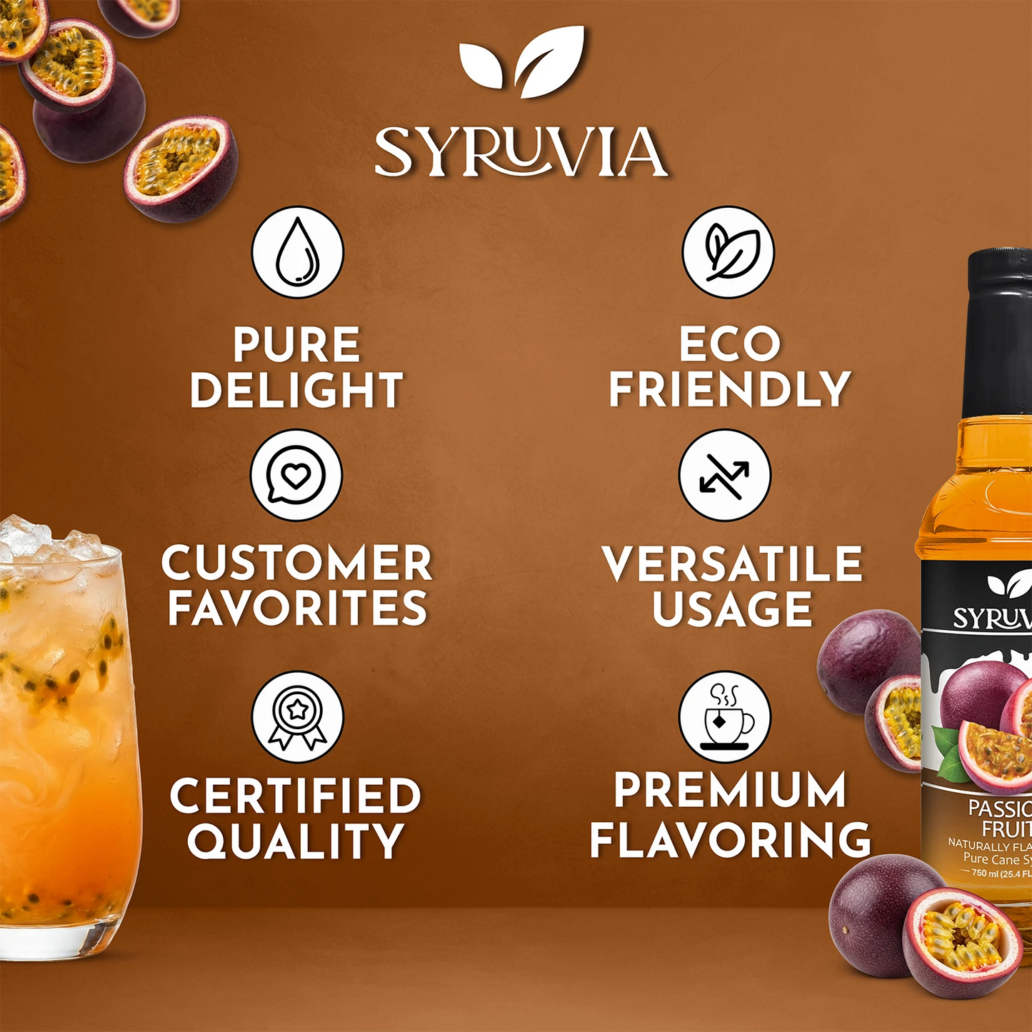 Passion Fruit Syrup Premium Flavoring