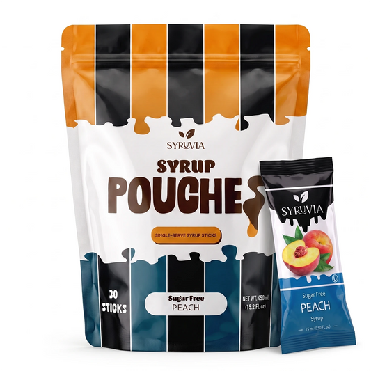Sugar Free Peach Syrup Pouches