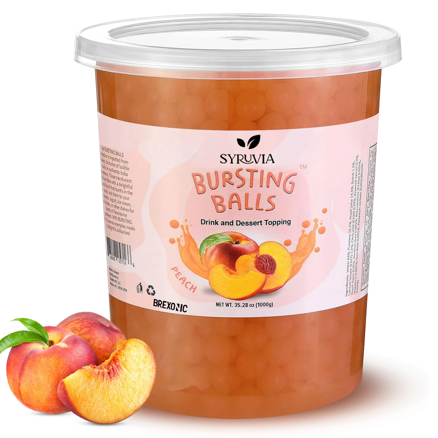 2 LB Peach Flavored Popping Boba