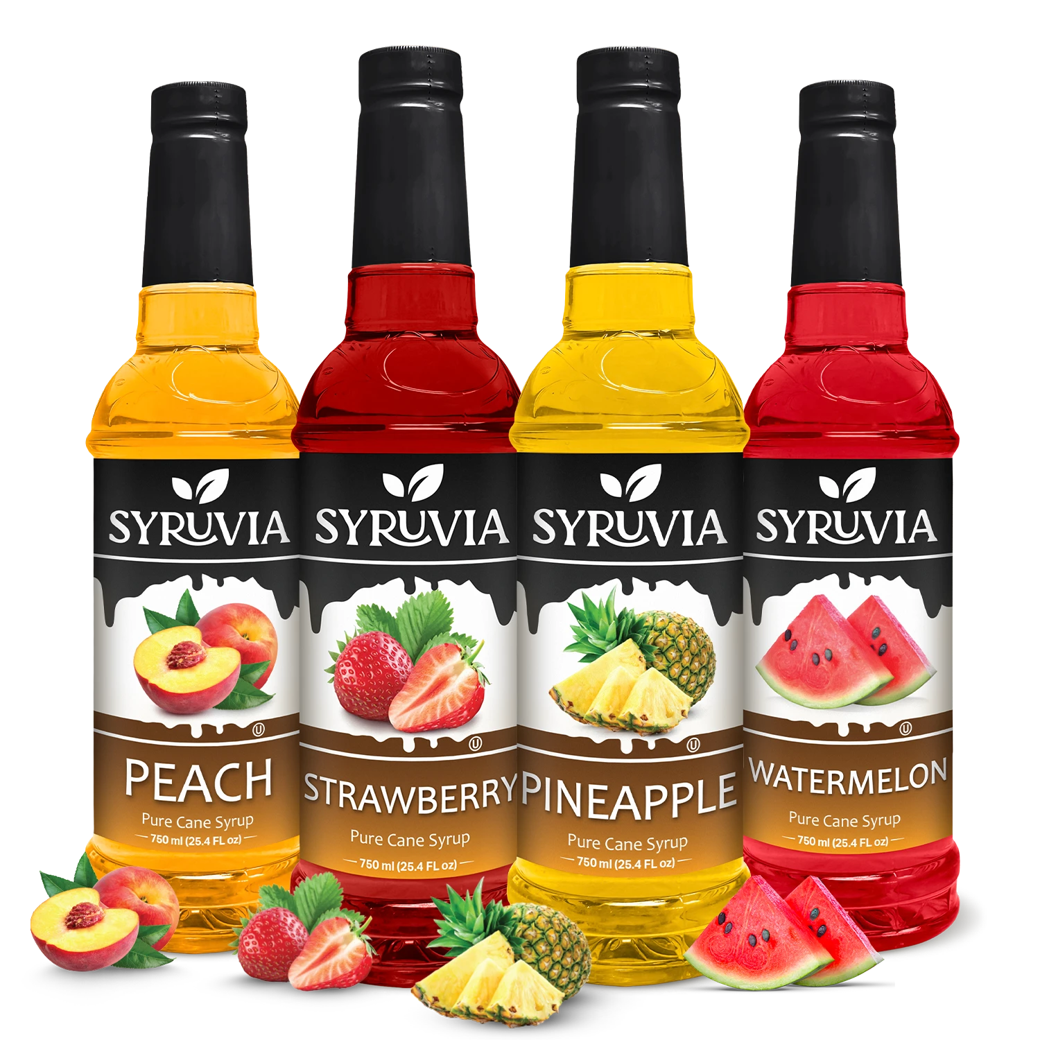 Peach Pineapple Watermelon Strawberry Syrups