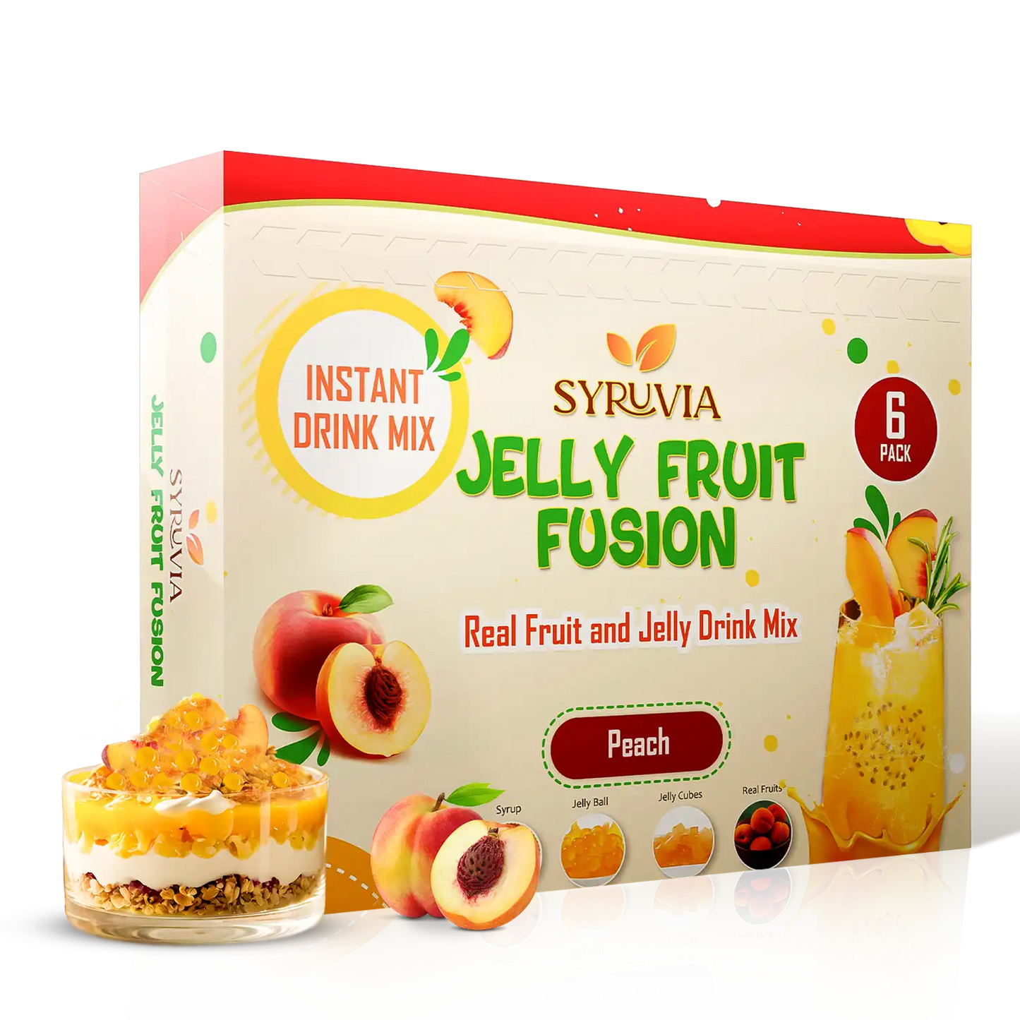 Peach fruit jelly drink