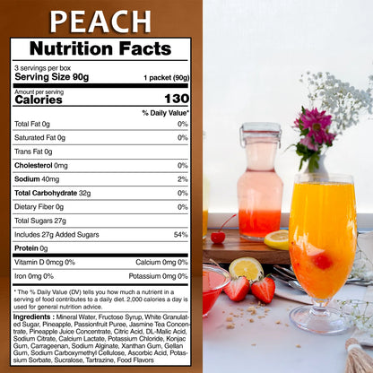 Syrivia Peach fruit jelly drink nutrition facts 