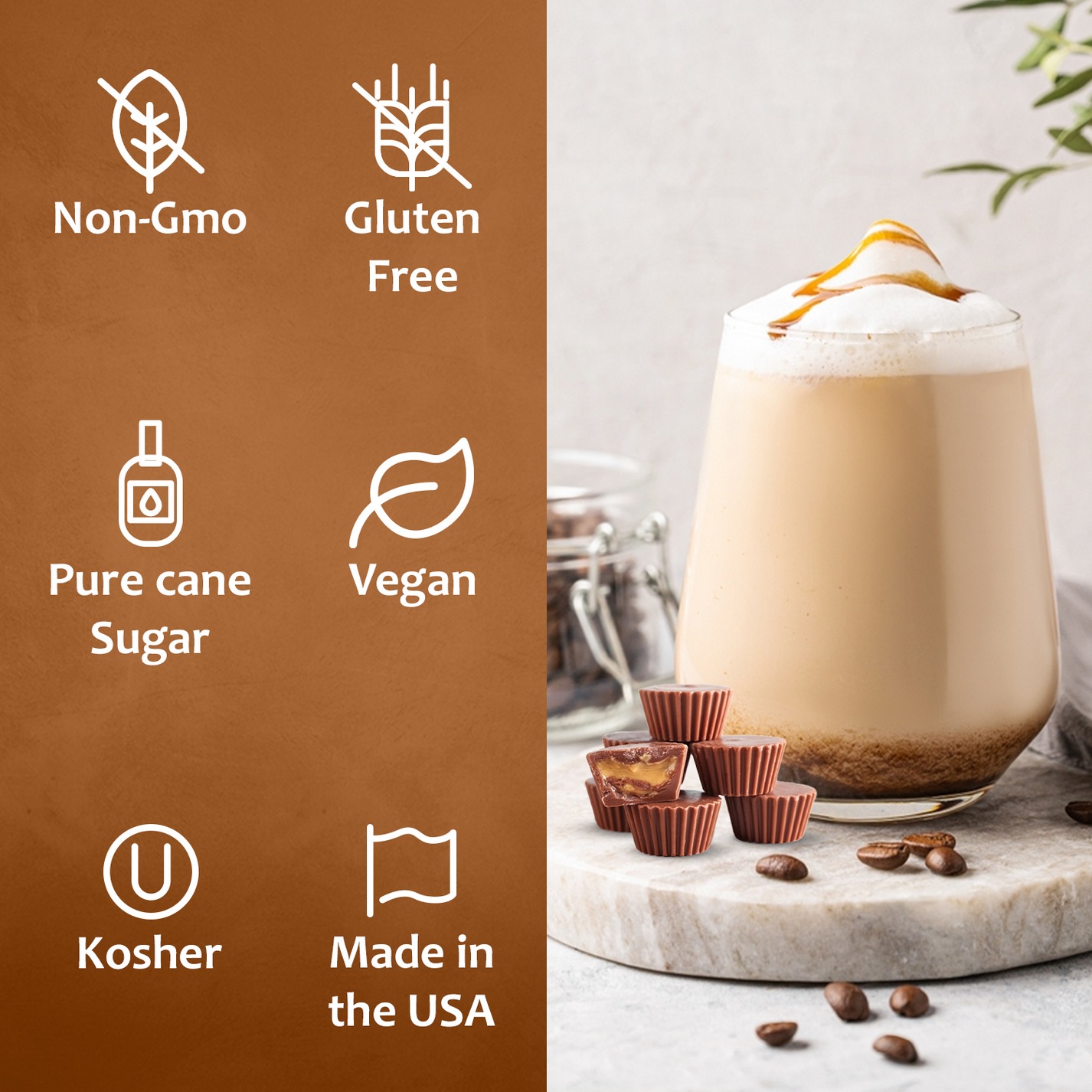 Variety Pack, Brown Sugar Cinnamon, and Peanut Butter Cup Coffee Syrup