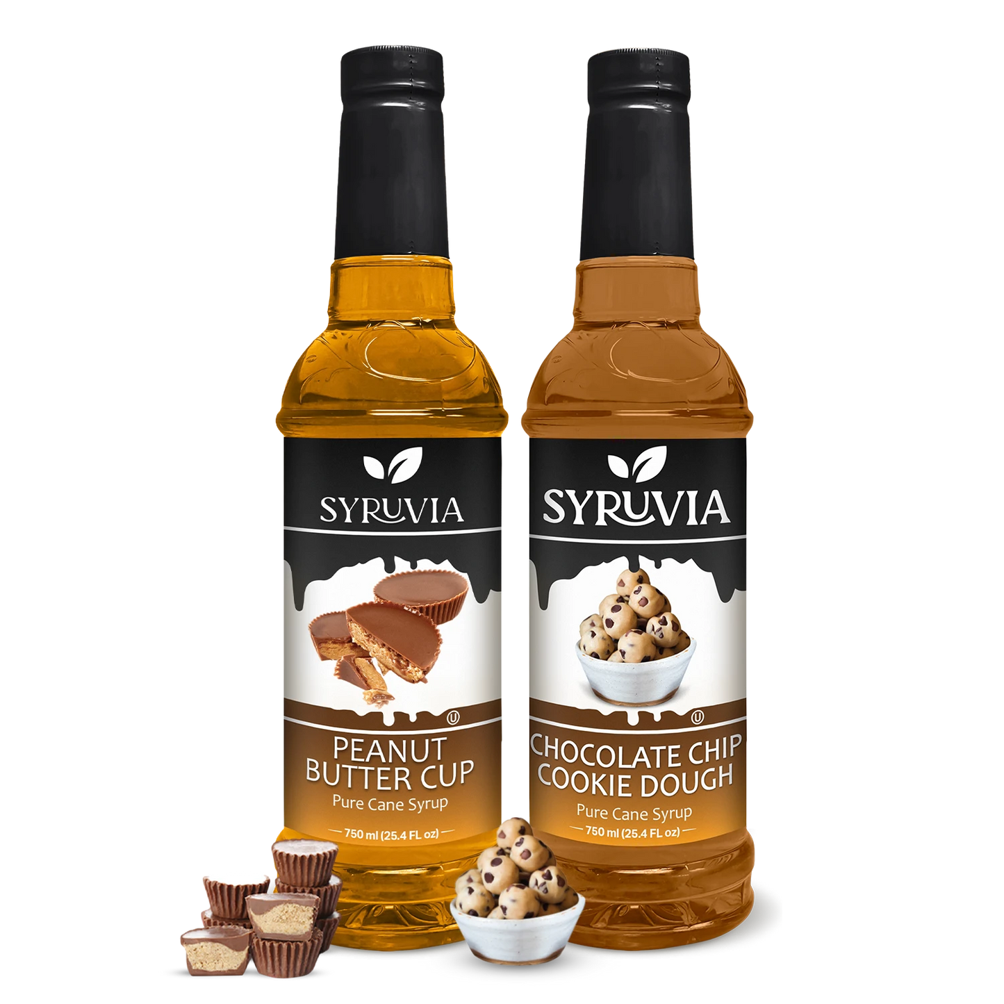 Variety Pack, Peanut Butter Cup, and Chocolate Chip Cookie Dough Syrup