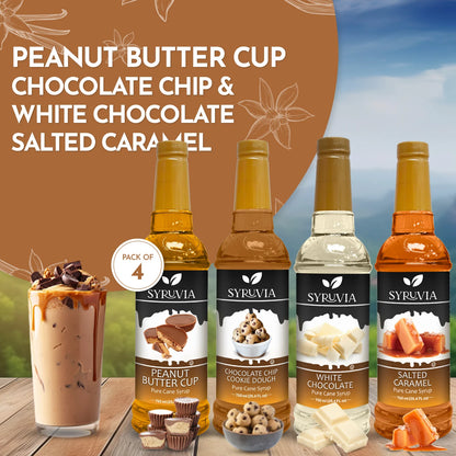 Peanut Butter Cup Chocolate Chip Cookie Dough White Chocolate Salted Caramel Coffee Syrup