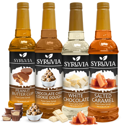 Peanut Butter Cup Chocolate Chip Cookie Dough White Chocolate Salted Caramel Syrup