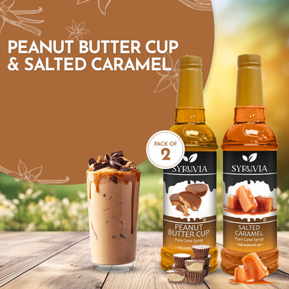 Peanut Butter Cup Salted Caramel Coffee Syrup