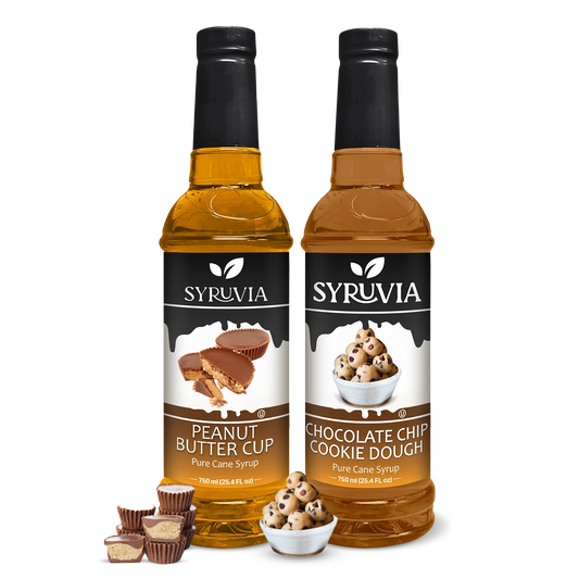 Peanut Butter Cup Syrup Chocolate Chip Cookie Dough Syrup