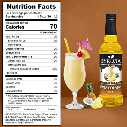 Pina Colada Syrup Nutrition Facts