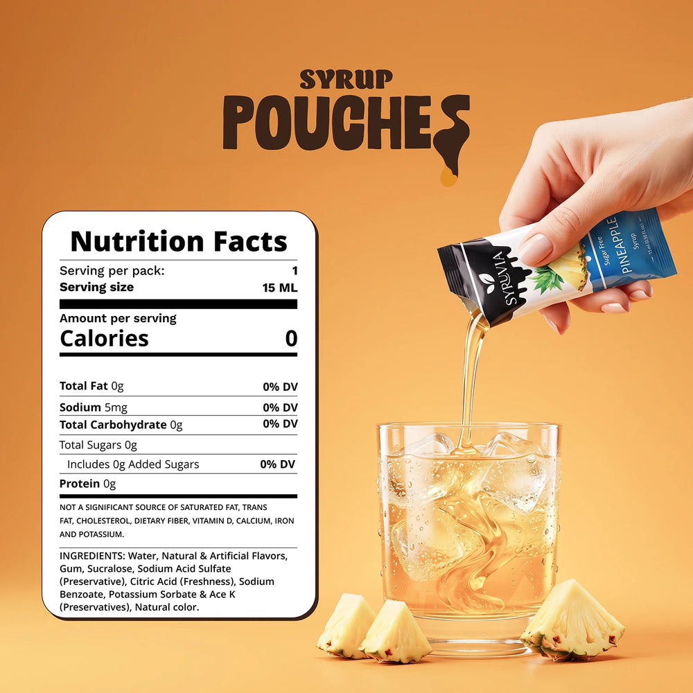 Sugar Free Pineapple Syrup Pouches