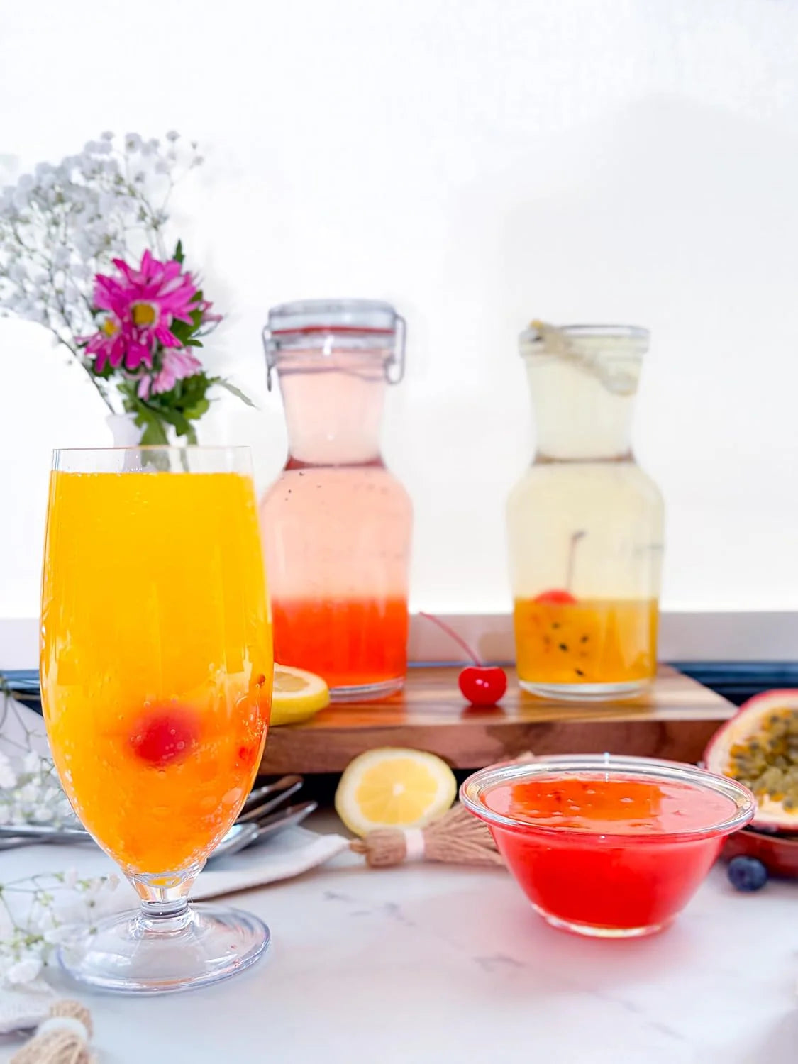 Pineapple Passion fruit jelly for iced tea