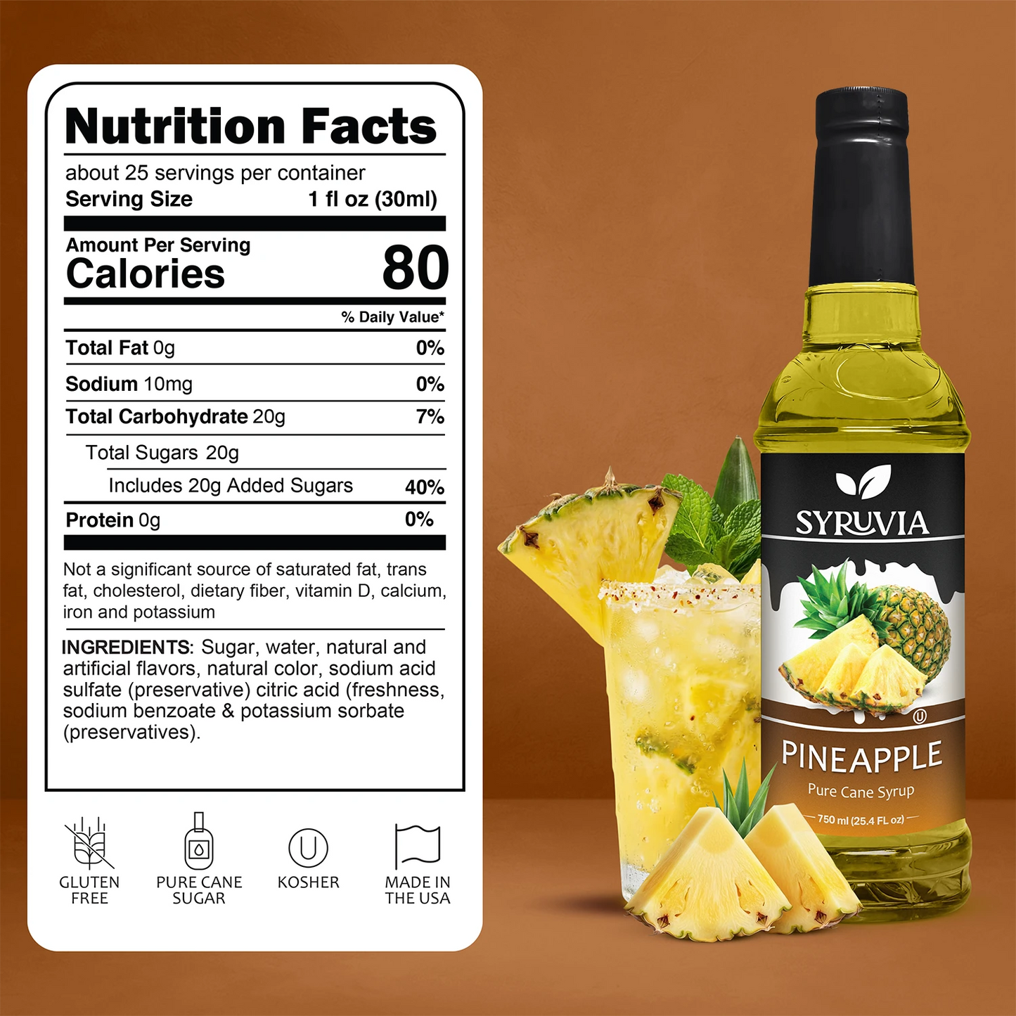 Pineapple Syrup Nutrition Facts
