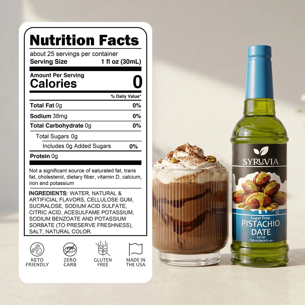 Sugar Free Pistachio Date Syrup