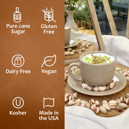 Pistachio Pure Cane Syrup Gluten Free Vegan Kosher