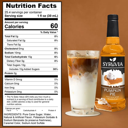 Pumpkin Pie Syrup Nutrition Fact