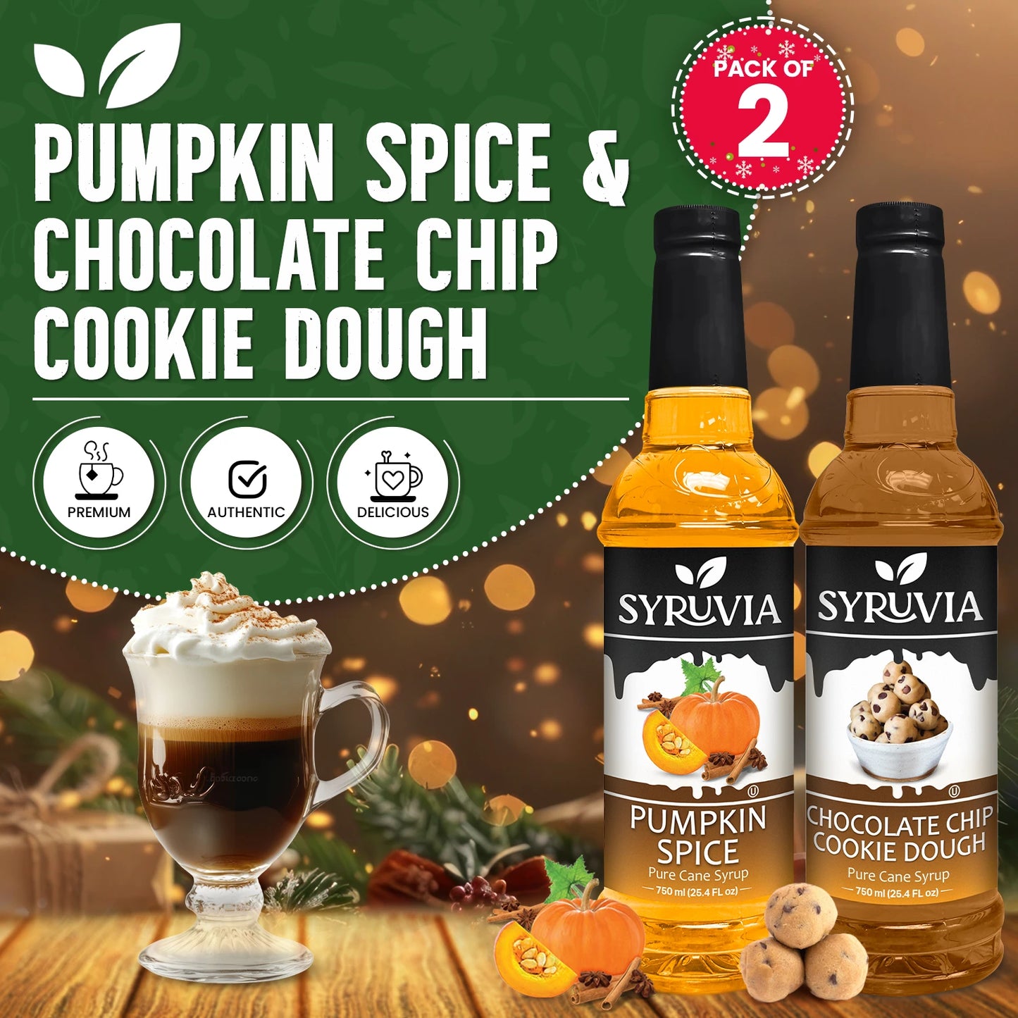 Pumpkin Spice Syrup Chocolate Chip Cookie Syrup for Coffee