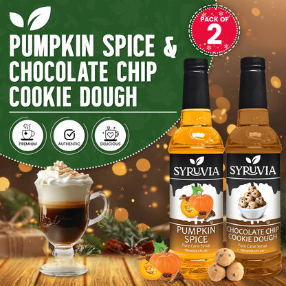 Pumpkin Spice Syrup Chocolate Chip Cookie Syrup for Coffee