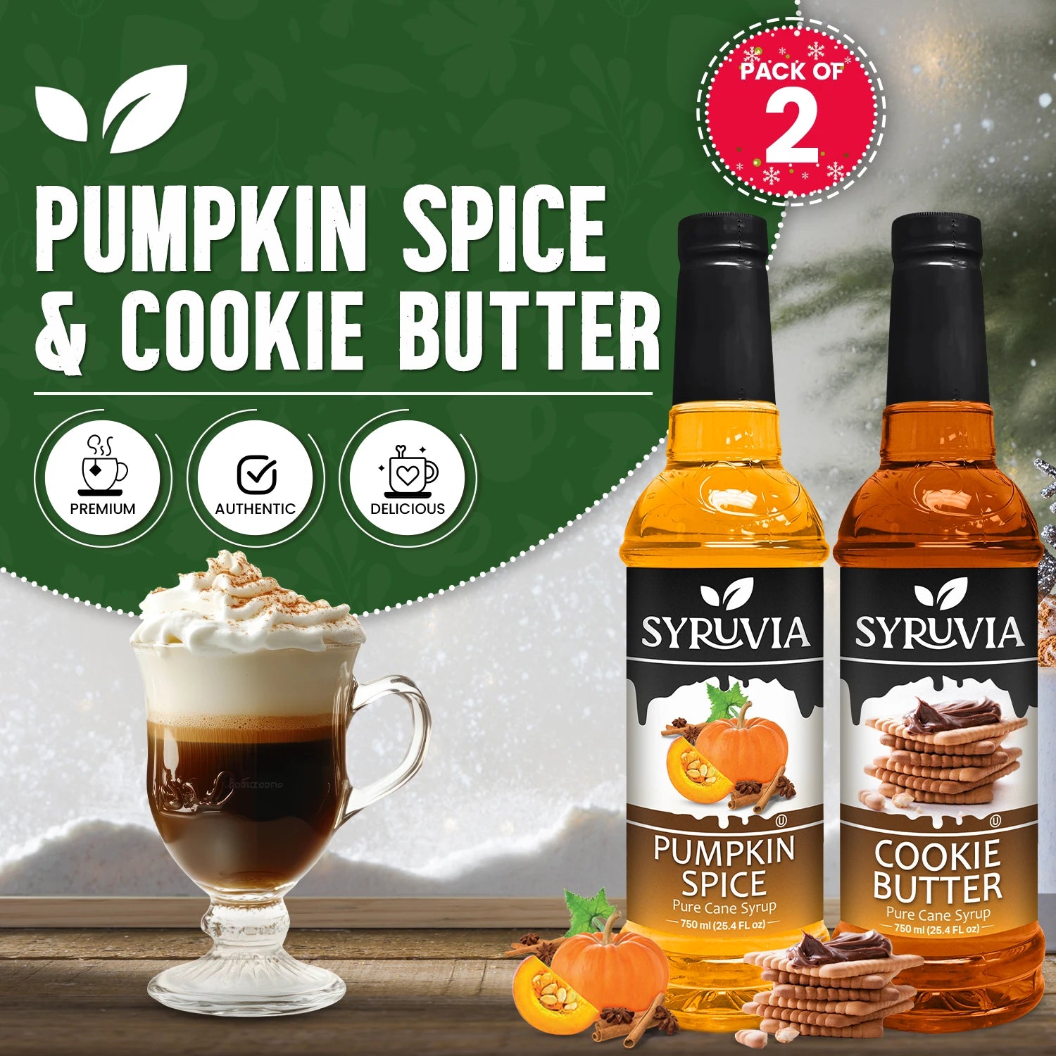 Pumpkin Spice Syrup Cookie Butter Syrup for Coffee