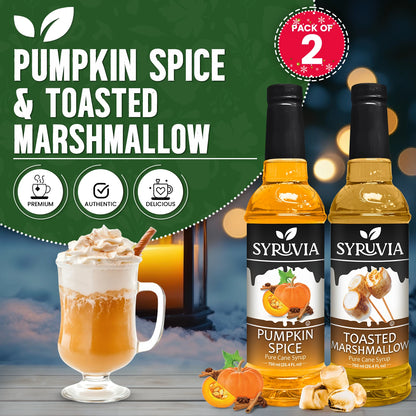 Pumpkin Spice Syrup Toasted Marshmallow Syrup for Coffee