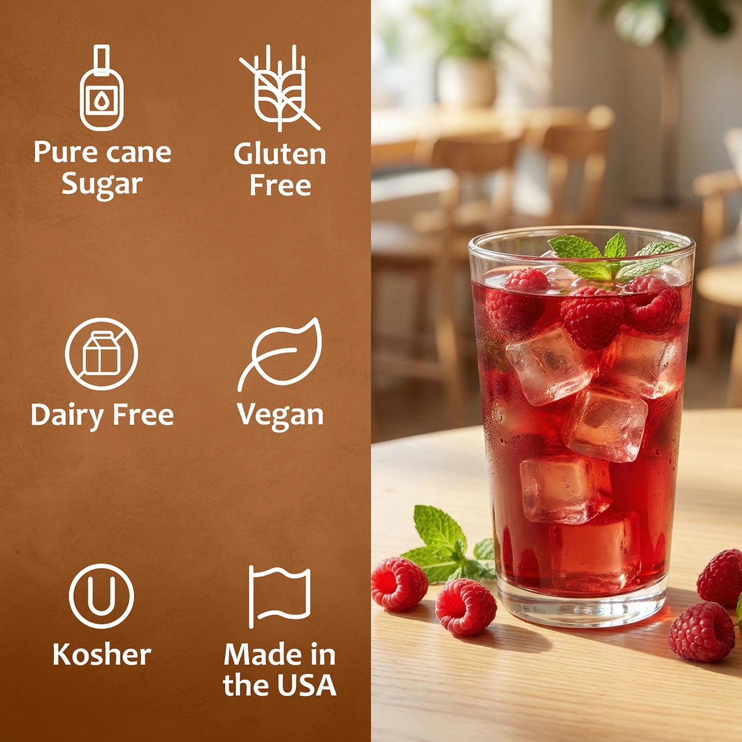 Raspberry Tea Syrup Dairy Free