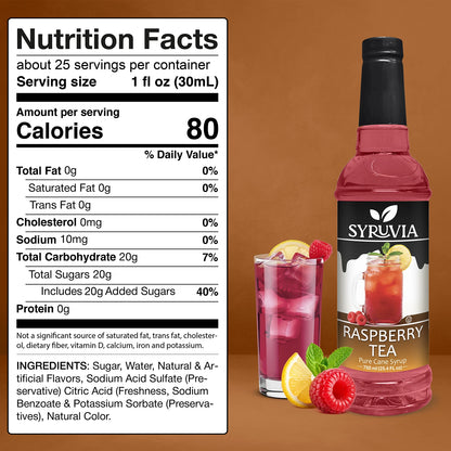 Raspberry Tea Syrup Nutrition Facts