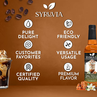 SALTELLA Syrup™  Vanilla Salted Caramel Premium Flavor