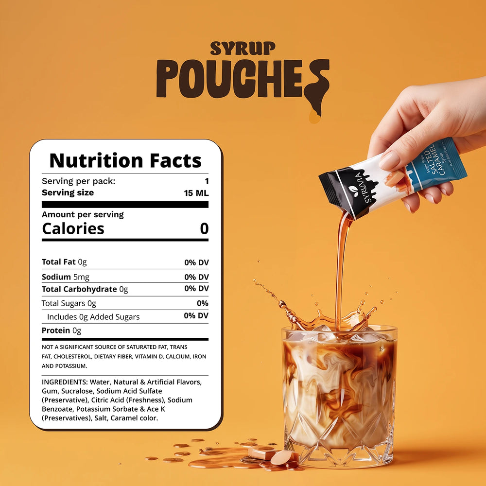Sugar Free Salted Caramel Syrup Pouches