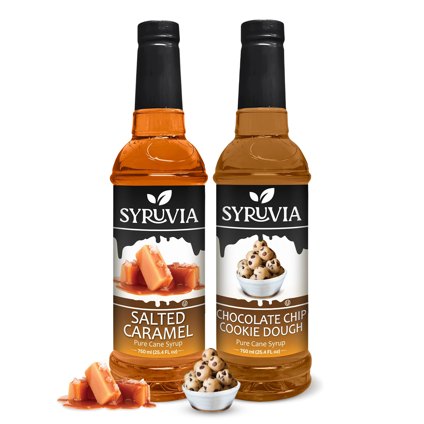 Variety Pack, Salted Caramel, and Chocolate Chip Cookie Dough Syrup