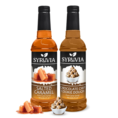 Variety Pack, Salted Caramel, and Chocolate Chip Cookie Dough Syrup