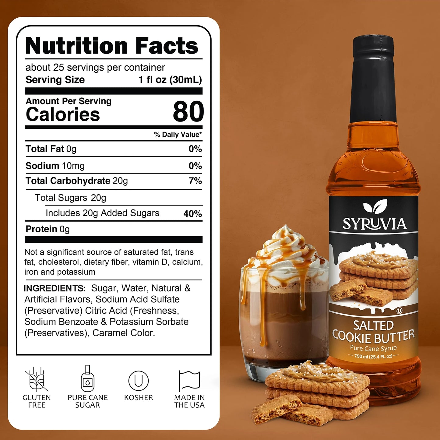 Salted Cookie Butter Syrup Nutrition Facts