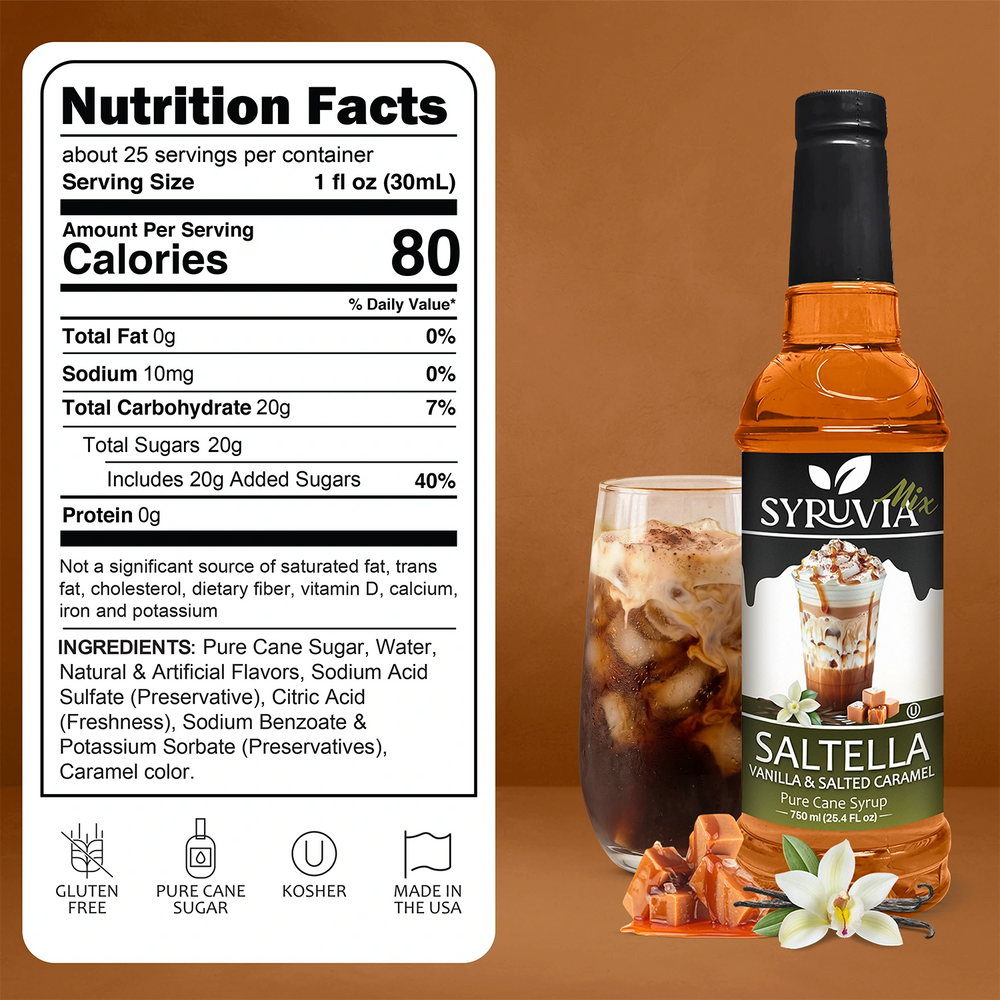 SALTELLA Syrup™  Vanilla Salted Caramel