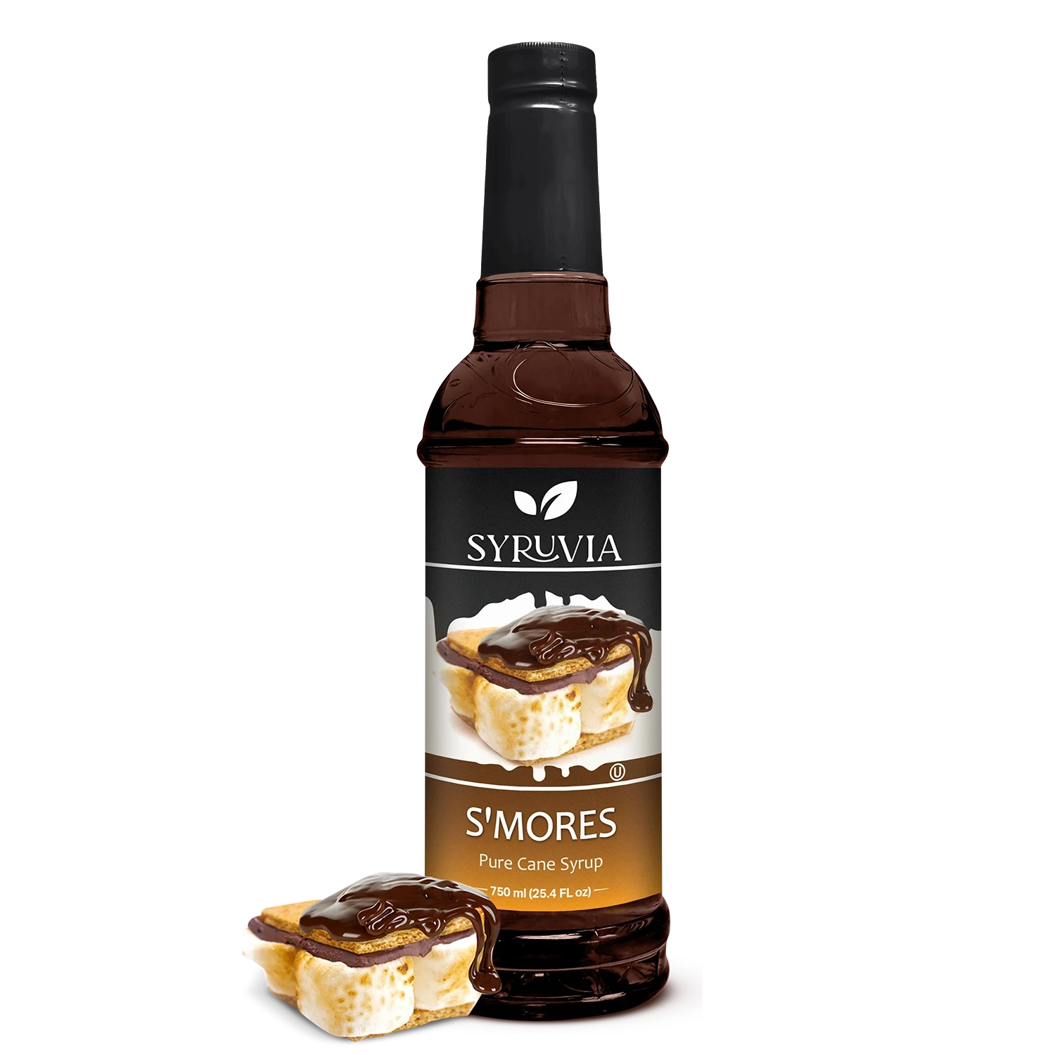 Syruvia Smores Pure Cane Coffee Syrup Bottle 750ml With Chocolate And Marshmallow